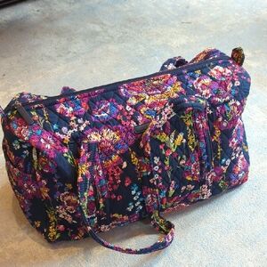 Vera Bradley Midnight Wildflowers Small Duffel Bag